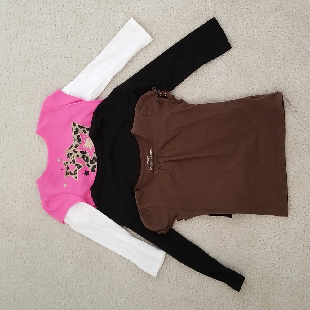 Bundle of three girls size 4T/4-5 tops